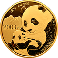 2019版熊貓金銀紀念幣150克圓形金質紀念幣