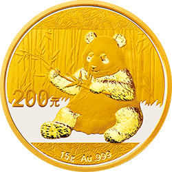 2017版熊貓金銀紀念幣15克圓形金質紀念幣