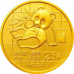 1989版熊貓金銀鉑鈀紀念幣1-4盎司圓形金質紀念幣