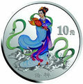 2003中國民間神話故事彩色金銀紀念幣（第3組）1盎司彩色圓形銀質紀念幣A