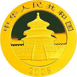 2008版熊貓金銀紀念幣1-10盎司圓形金質紀念幣 - 圖片 2