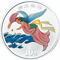 2001中國民間神話故事彩色金銀紀念幣（第1組）1盎司彩色銀質紀念幣B