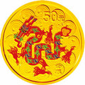 2012中國壬辰（龍）年金銀紀念幣1-10盎司圓形金質彩色紀念幣