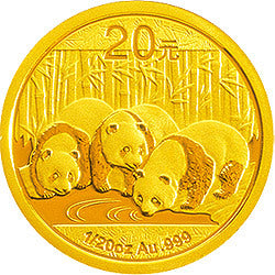 2013版熊貓金銀紀念幣1-20盎司圓形金質紀念幣