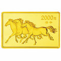 2002中國壬午（馬）年金銀紀念幣5盎司長方形金質紀念幣
